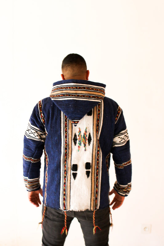 Berber Warm Jacket, Winter Jacket, Bohemian Style, Moroccan Jacket, Handmade Jacket, Vintage Hoodie, Soft Jacket, Cozy Djallaba,Cozy Jabador