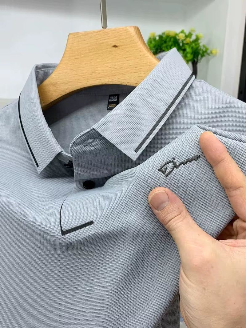 Premium Ice Silk Breathable POLO Shirt Men'S Short Sleeve T-Shirt Summer Fashion Brand Embroidery Paul Shirt Men'S Luxury Top