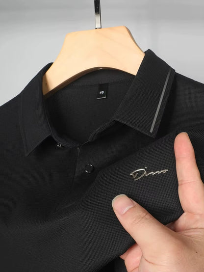 Premium Ice Silk Breathable POLO Shirt Men'S Short Sleeve T-Shirt Summer Fashion Brand Embroidery Paul Shirt Men'S Luxury Top