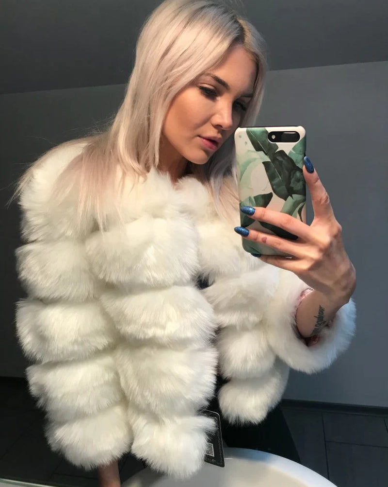 Mink Faux Fur Women Winter Jacket