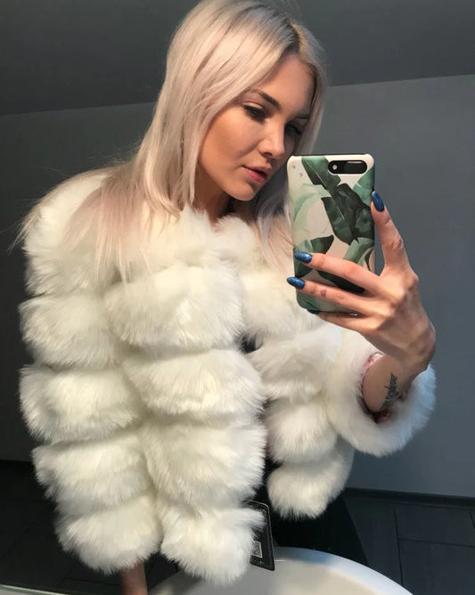 Mink Faux Fur Women Winter Jacket