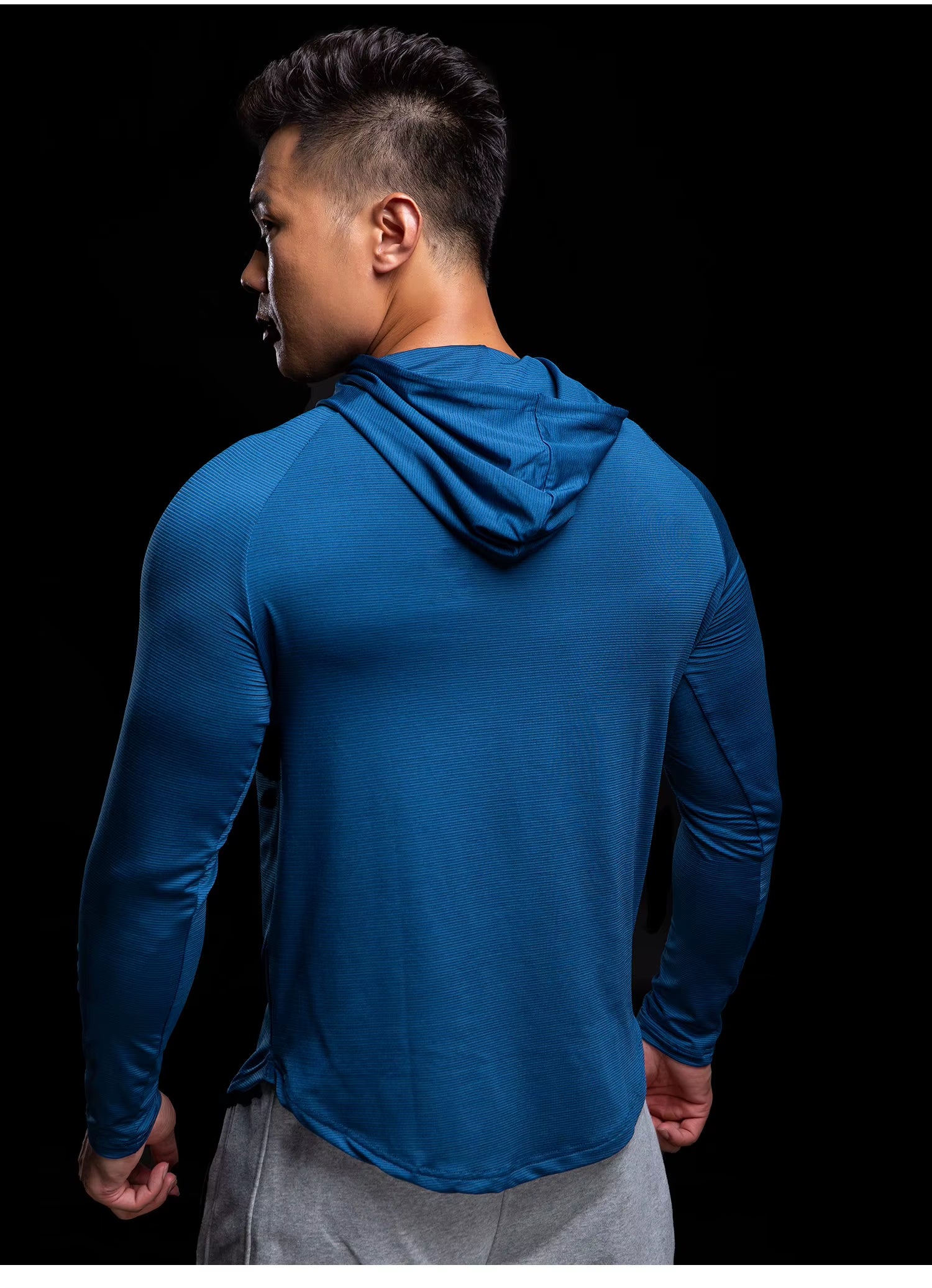 Hooded compression gym wear designed for comfort and performance during workouts