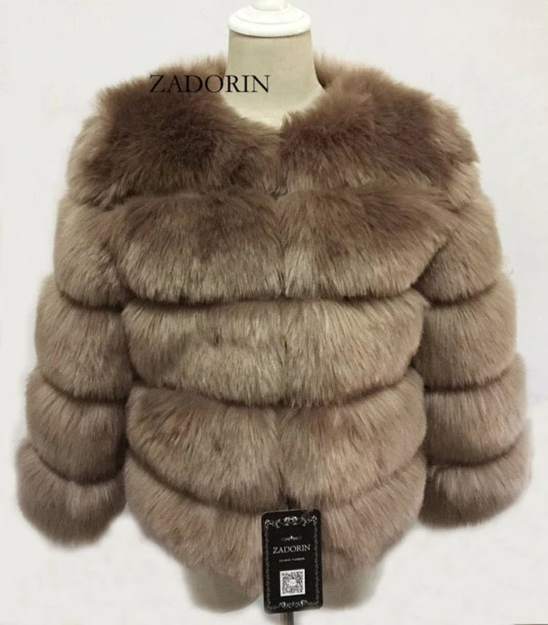 Mink Faux Fur Women Winter Jacket
