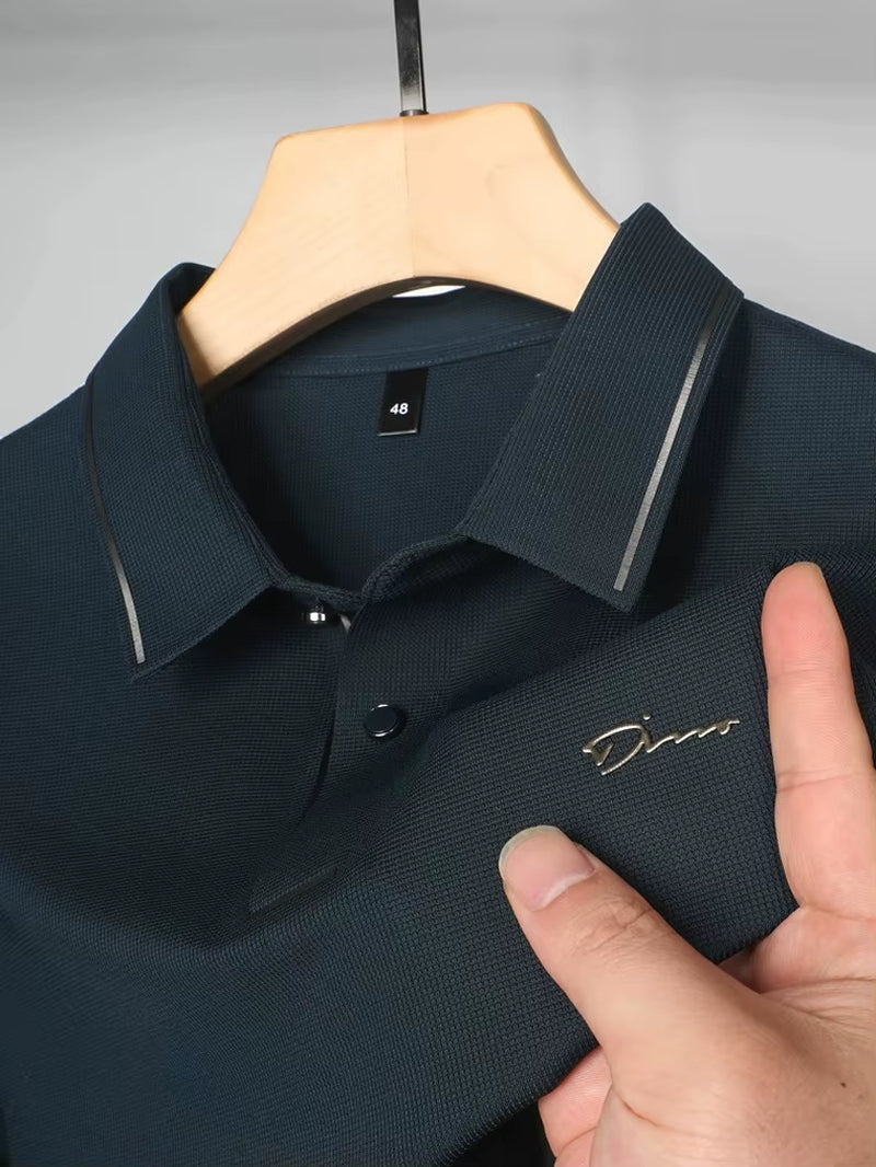 Premium Ice Silk Breathable POLO Shirt Men'S Short Sleeve T-Shirt Summer Fashion Brand Embroidery Paul Shirt Men'S Luxury Top