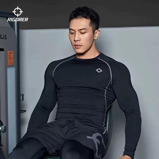 Tight Elastic Clothing Autumn and Winter Gym T-Shirt Man Sportswear Long Sleeve Compression Clothing Training T Shirt