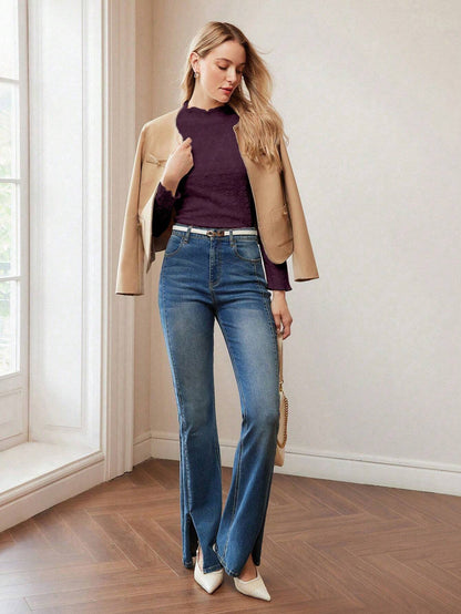 MOTF PREMIUM TEXTURED LETTUCE TRIM T-SHIRT