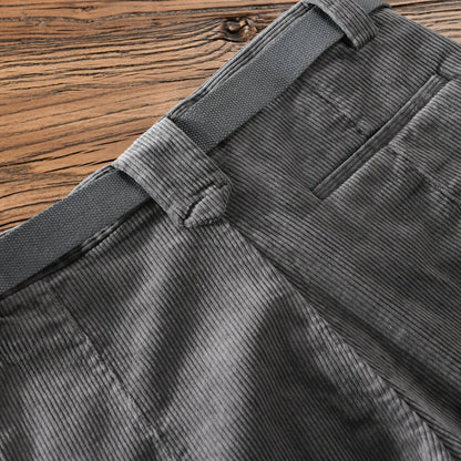 Designer New Thick Corduroy Cotton Pants Men Brand Trend Retro Stright with Belt Trousers 29-36 Pantalones Hombre Drop Shipping