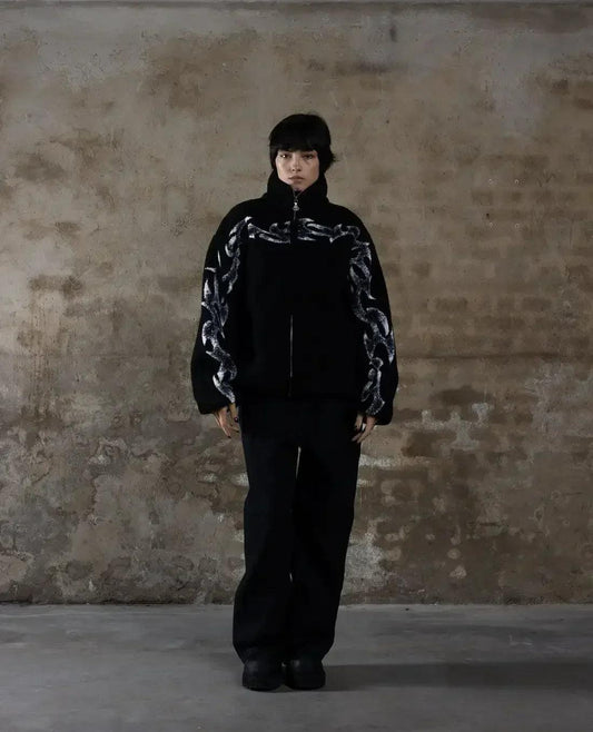 Trendy Oversized Unisex Polar Ceket Hoodie Soft Fleece Lining Winter Jacket for Men Women