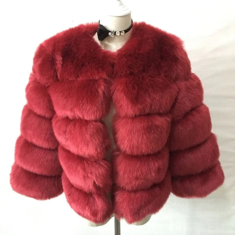 Mink Faux Fur Women Winter Jacket