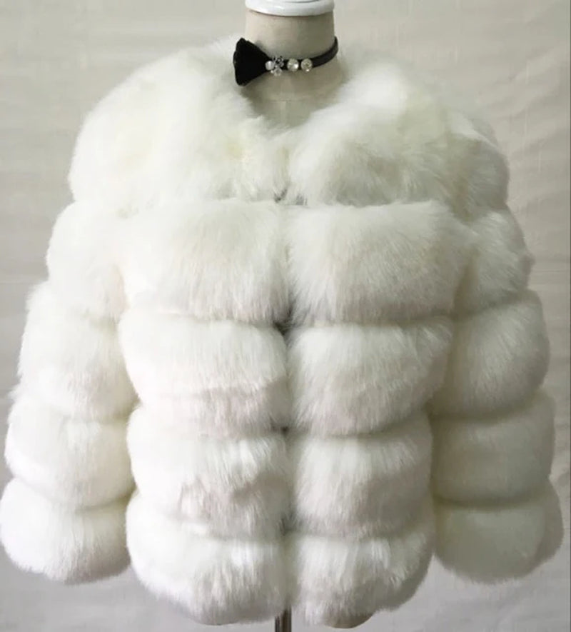 Mink Faux Fur Women Winter Jacket