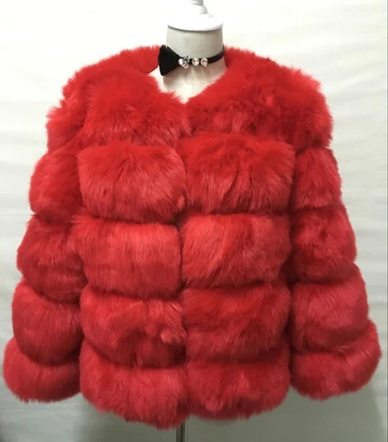 Mink Faux Fur Women Winter Jacket