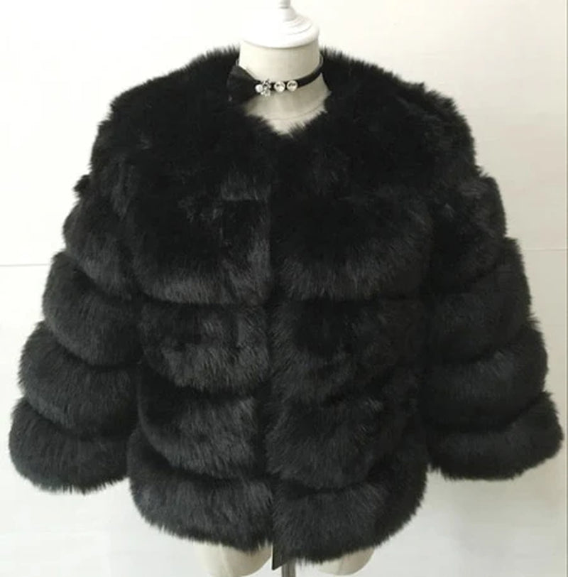 Mink Faux Fur Women Winter Jacket