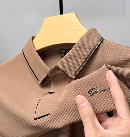 Premium Ice Silk Breathable POLO Shirt Men'S Short Sleeve T-Shirt Summer Fashion Brand Embroidery Paul Shirt Men'S Luxury Top