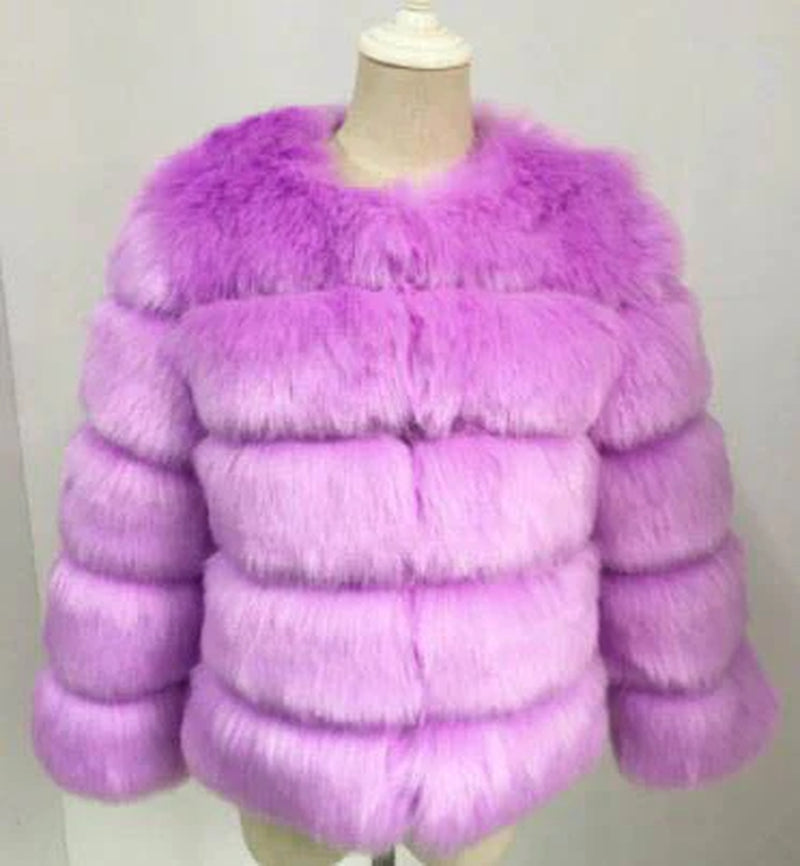Mink Faux Fur Women Winter Jacket