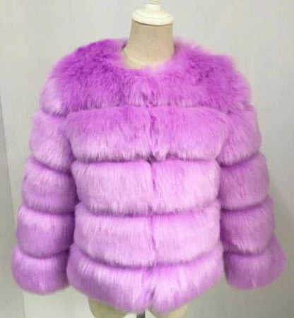Mink Faux Fur Women Winter Jacket