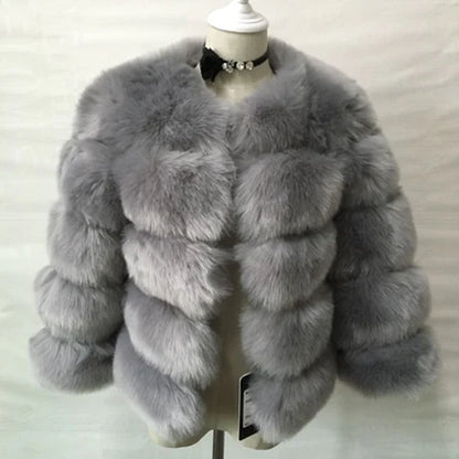 Mink Faux Fur Women Winter Jacket