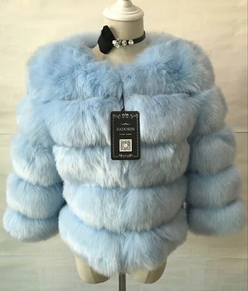 Mink Faux Fur Women Winter Jacket